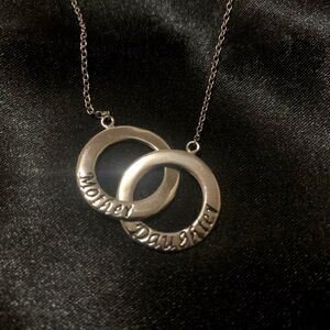 Sterling Silver Mother & Daughter Necklace